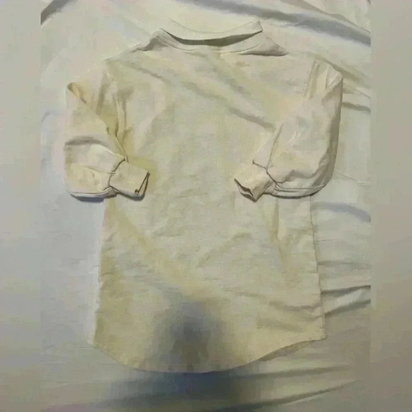 Zara Kids Size 6 Collegiate Paris Shirtdress Sweatshirt Cream - Picture 5 of 6